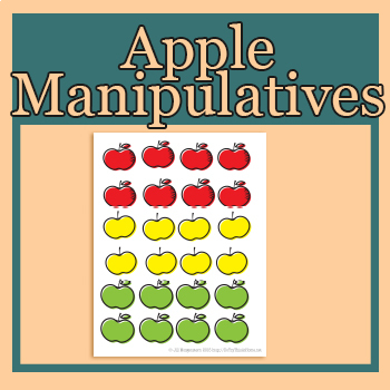 Preview of Apples for counting, sorting, graphing or patterns