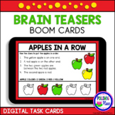 Apples in a Row Brain Teaser Logic Puzzles | Boom Cards | 