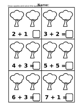 Apples on Trees Pre-K/Kindergarten Math by Sanadai | TPT