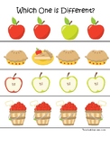 Apples Themed Which One is Different Printable Preschool E