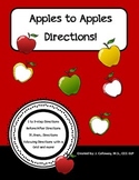 Apples to Apples ~ Following Directions!