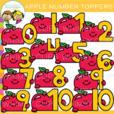 Apples with Numbers Topper Clip Art
