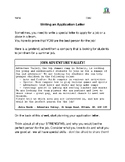 Application Letter Activity for Grades 3-4