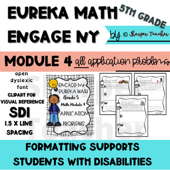 Preview of Application Problem graphic organizers Engage NY Eureka Math 5th grade Module 4