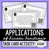 Linear Functions Applications | Task Cards