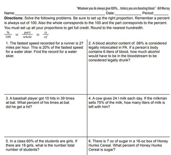 homework 1 5 applications of percents