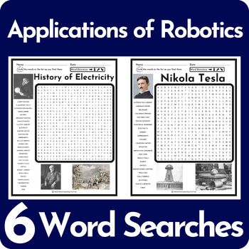 Preview of Applications of Robotics Word Search Puzzle BUNDLE