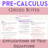 Applications of Trig Functions Guided Notes (Writing Equat