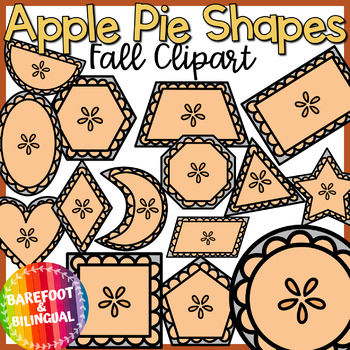 Preview of Applie Pie Shape Clipart | Fall Clipart