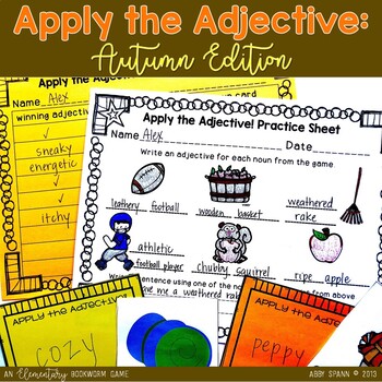 Preview of Fall Game for Adjectives and Descriptive Writing