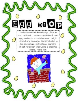Preview of Applying Force and Motion Egg Drop Assignment {Inquiry}