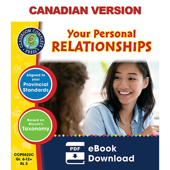 Preview of Applying Life Skills - Your Personal Relationships Gr. 6-12+ - Canadian Content