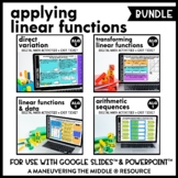 Applying Linear Functions Digital Math Activity Bundle | A