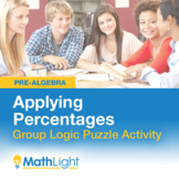 Applying Percents Group Activity - Logic Puzzle | Good for