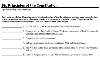 Preview of Applying the 6 Principles of the Constitution