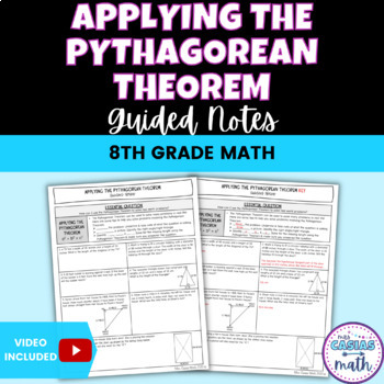 Preview of Applying the Pythagorean Theorem Word Problems Guided Notes Lesson