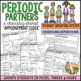 Appointment Clock Chemistry-Themed for Grouping Students :