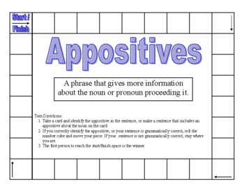 Preview of Appositives Board Game