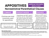 Poster - Appositives (especially Nonrestrictive/ Parenthet