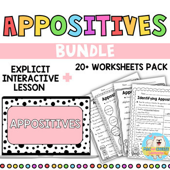 Preview of Appositives | The Writing Revolution®  | BUNDLE worksheets + digital slides