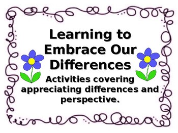 Preview of Appreciating Differences-3 Activities with Reading, NO PREP, Social/Emotional