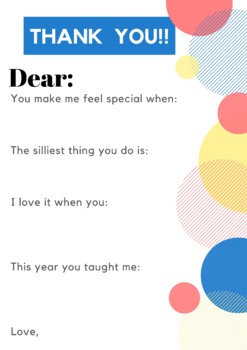Appreciation Card Printable by Connect The Dots Occupational Therapy