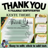 Thank You/Appreciation Certificates Kente Theme