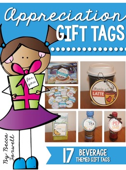 Preview of Appreciation Gift Tags {Beverage Themed Gift Tags}
