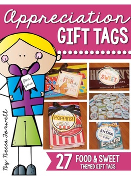 Preview of Appreciation Gift Tags {Food & Sweet Themed Gift Tags}