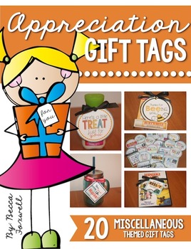 Preview of Appreciation Gift Tags {Miscellaneous Themed Gift Tags}