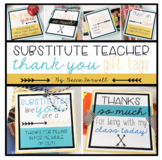 Substitute Teacher Thank You Gift Tags