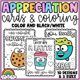 Appreciation Thank You Cards and Coloring - Teacher, Princ