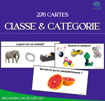 Preview of Apprendre à classer/catégoriser - 276 cartes ABLLS-R C39, G17, G25, G27