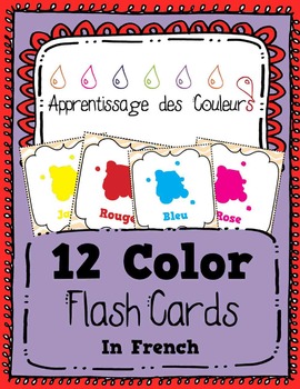 Preview of Apprentissage des Couleurs - Colors in French - Flash Cards