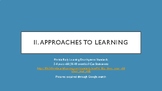 Approaches to Learning-I Can Statements FELDS