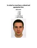 Appropriate Facial Expression Visual {Autism, Special Education}