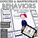 Appropriate and inappropriate behaviors worksheets social 