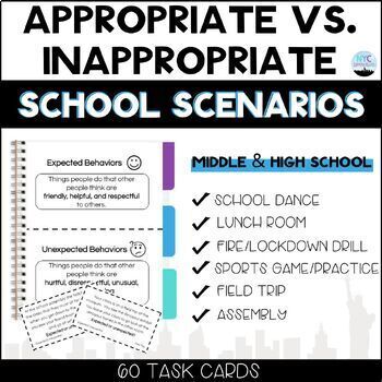 Preview of Appropriate vs. Inappropriate Behaviors: Around the School Building