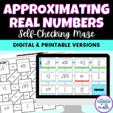 Approximating Real Numbers Maze - Digital Activity & Worksheet