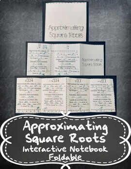 Preview of Approximating Square Roots Foldable + Distance Learning