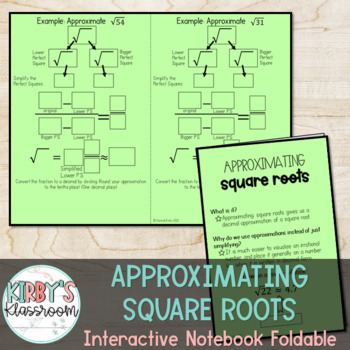 Preview of Approximating Square Roots Foldable for Interactive Notebook