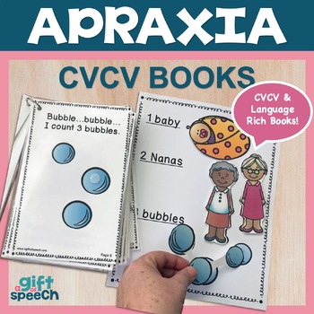 Preview of Apraxia Books for CVCV Words, Articulation, and Expanding Utterances with CAS