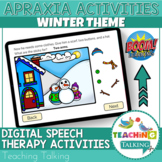 Apraxia Boom Cards Winter Theme - Distance Learning Speech