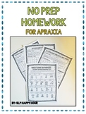 Apraxia Homework Packet {No Prep, Easy Print} - Childhood 