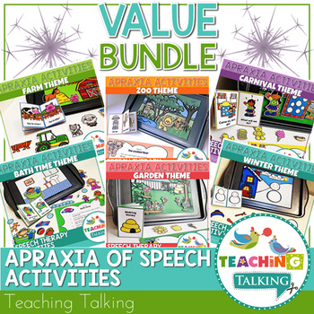 Preview of Apraxia of Speech Activities for Speech Therapy BUNDLE includes BOOM Cards