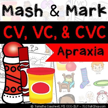 Preview of Apraxia Mash & Mark: CV, VC, CVC