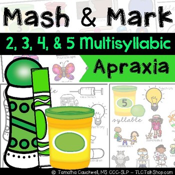 Preview of Apraxia Mash & Mark: Multisyllabic Words