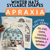 Apraxia Hats Syllables craft CV CVC CVCV multisyllabic chr