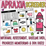 Apraxia Screener Informal Assessment Baseline and Progress