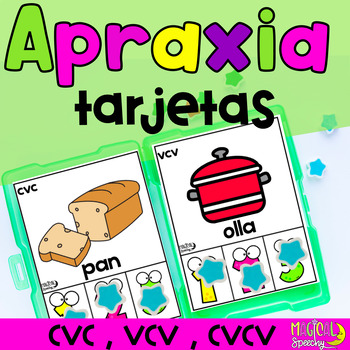Preview of Apraxia Tarjetas - Spanish Apraxia Cards For Speech Therapy